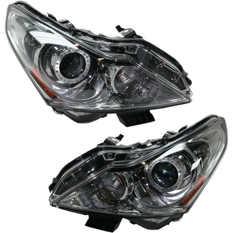 2010-2013 Infiniti G37/G25/Q40 Sedan RGBW Color-Chasing LED Halo Prebuilt Headlights (Flow Series) LED headlight kit AutoLEDTech Oracle Lighting Trendz Flow Series RGBHaloKits OneUpLighting Morimoto