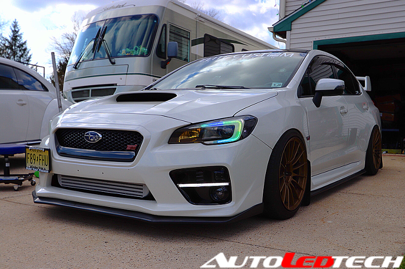 2018-2021 Subaru Impreza WRX STI RGBW Color-Chasing C-Bar LED DRL Board Halo Kit LED headlight kit AutoLEDTech Oracle Lighting Trendz Flow Series RGBHaloKits OneUpLighting Morimoto