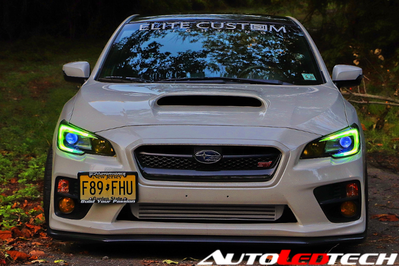 2015-2017 Subaru Impreza WRX STI RGBW Color-Chasing C-Bar LED DRL Board Halo Kit LED headlight kit AutoLEDTech Oracle Lighting Trendz Flow Series RGBHaloKits OneUpLighting Morimoto