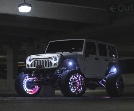 Color-Chasing RGB LED Wheel Ring Lights Kit (Flow Series) LED headlight kit AutoLEDTech Oracle Lighting Trendz Flow Series RGBHaloKits OneUpLighting Morimoto