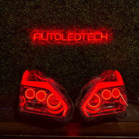 2009-2024 Nissan GTR R35 RGBW Flow Series LED DRL Halo Headlights - AutoLEDTech.com