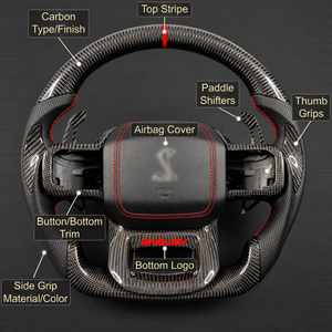 2021-2027+ Ford F150 & Raptor Custom Carbon Fiber LED Steering Wheel