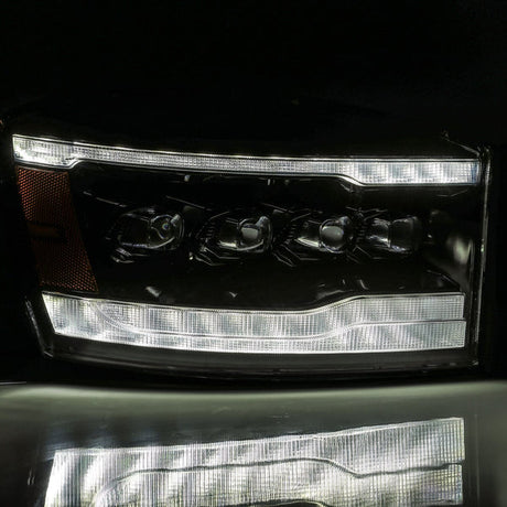 2006-2009 Dodge Ram NOVA-Series LED Projector Headlights - Alpha Black - AutoLEDTech.com