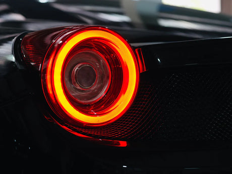 10-15 Ferrari 458 NOVA-Series Prismatic LED Tail Lights Smoke - AutoLEDTech.com