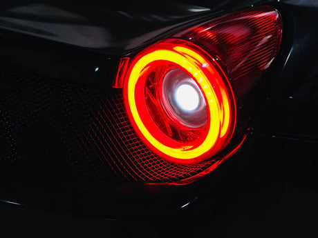 10-15 Ferrari 458 NOVA-Series Prismatic LED Tail Lights Smoke - AutoLEDTech.com