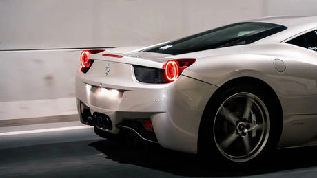 10-15 Ferrari 458 NOVA-Series Prismatic LED Tail Lights Smoke - AutoLEDTech.com