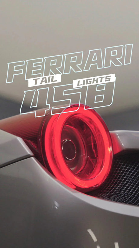 10-15 Ferrari 458 NOVA-Series Prismatic LED Tail Lights Smoke - AutoLEDTech.com