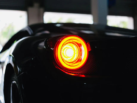 10-15 Ferrari 458 NOVA-Series Prismatic LED Tail Lights Smoke - AutoLEDTech.com