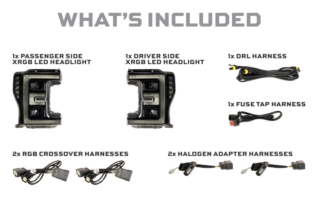 2017-2019 Ford Super Duty XRGB LED DRL Headlights