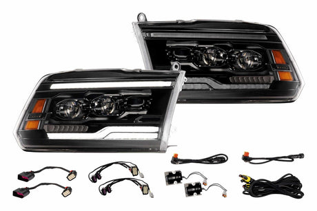 2013-2018 Dodge Ram White Amber LED DRL XBG Grill Light Assembly - AutoLEDTech.com