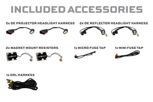 2009-2018 Dodge Ram XB EVO Hybrid LED DRL Projector Headlights