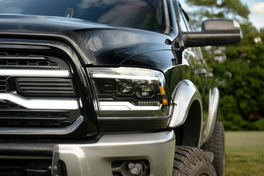 2009-2018 Dodge Ram XB EVO Hybrid LED DRL Projector Headlights