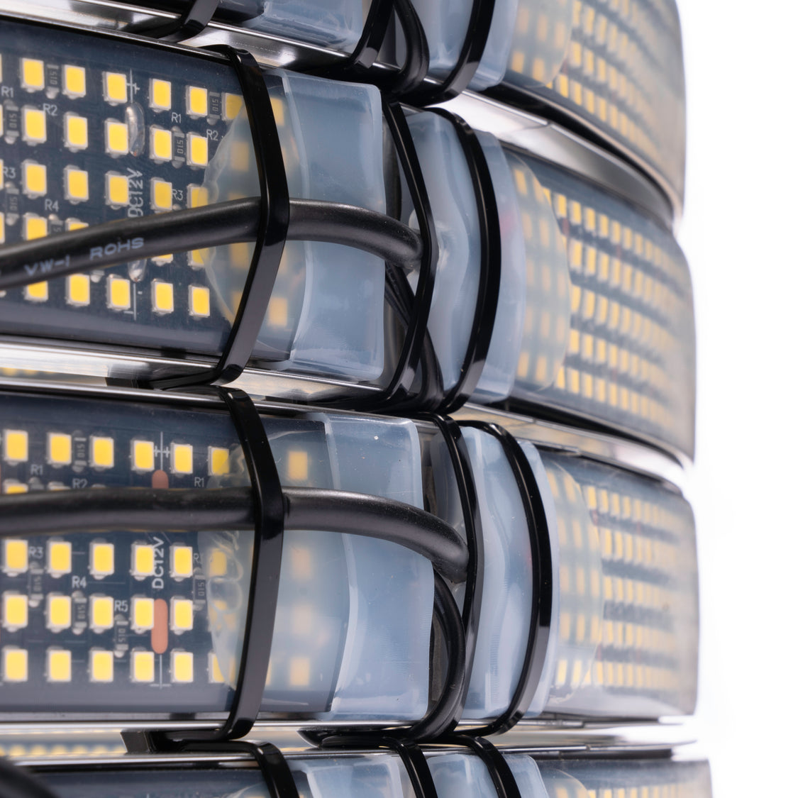 14 Row Pure White LED Wheel Ring Lights Kit