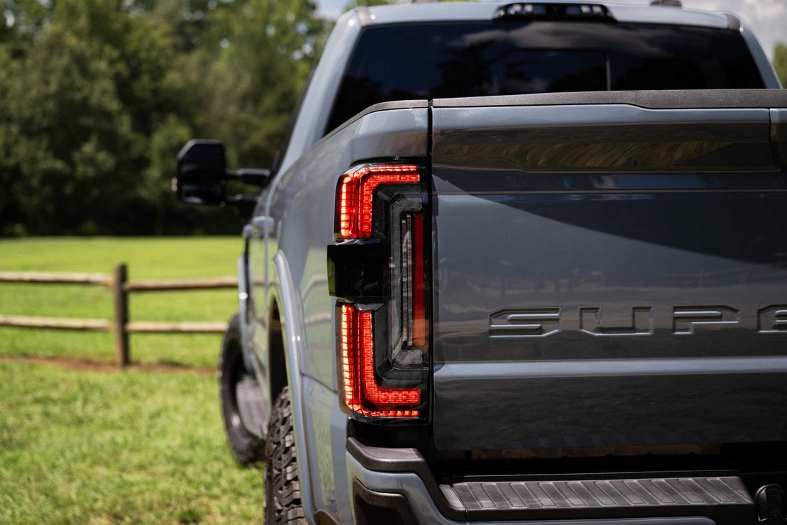 2023-2026+ Ford Super Duty F250 Red Smoked LED Tail Lights