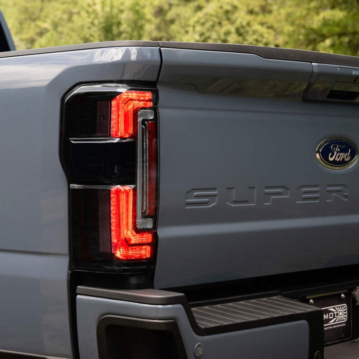 2023-2026+ Ford Super Duty F250 Red Smoked LED Tail Lights