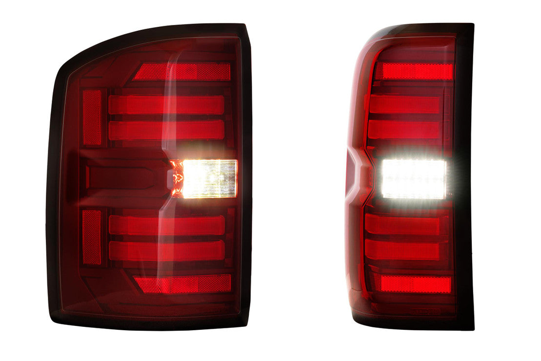 2014-2019 GMC Sierra 1500 2500 Red Smoked LED Tail Lights - Fits all models