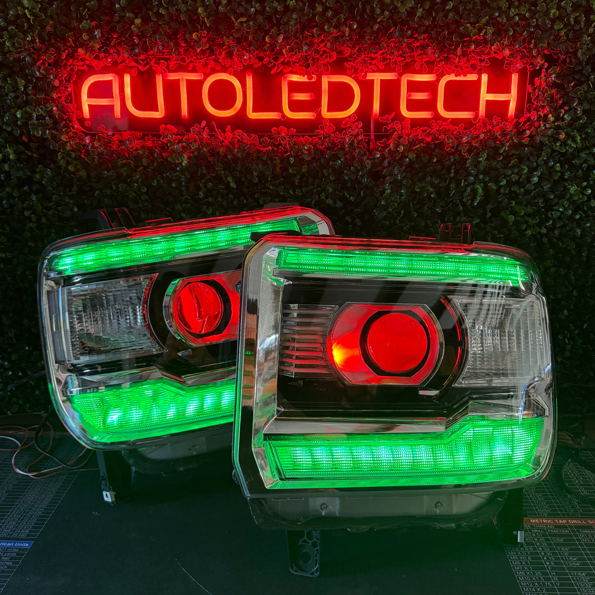 2014-2019 GMC Sierra HD RGBW Flow Series LED DRL Headlights