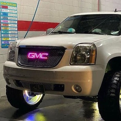 Illuminated GMC RGBW LED Badge Emblem Logo (RGBW | Flow Series) LED headlight kit AutoLEDTech Oracle Lighting Trendz Flow Series RGBHaloKits OneUpLighting Morimoto