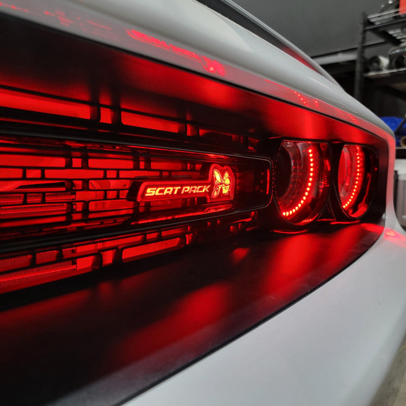 2015-2023 Dodge Charger Challenger Scatpack White or RGB LED Badge Emblem Logo