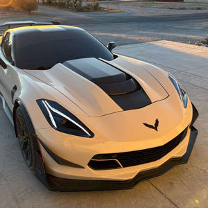 14-19 Chevrolet C7 Corvette FACELIFT LED DRL Projector Headlights - C8 Design