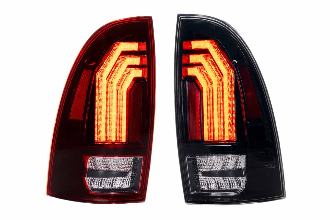 2005-2015 Toyota Tacoma Red Smoked LED Tail Lights - Fits all models