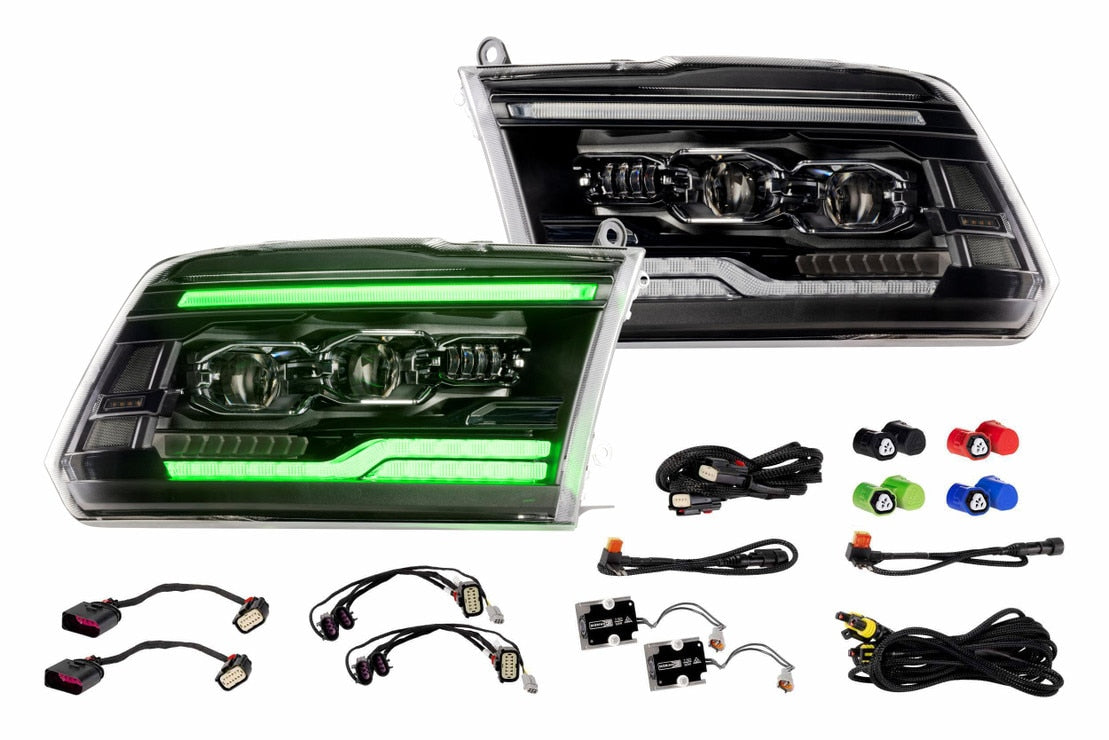 2013-2018 Dodge Ram White Amber LED DRL XBG Grill Light Assembly - AutoLEDTech.com