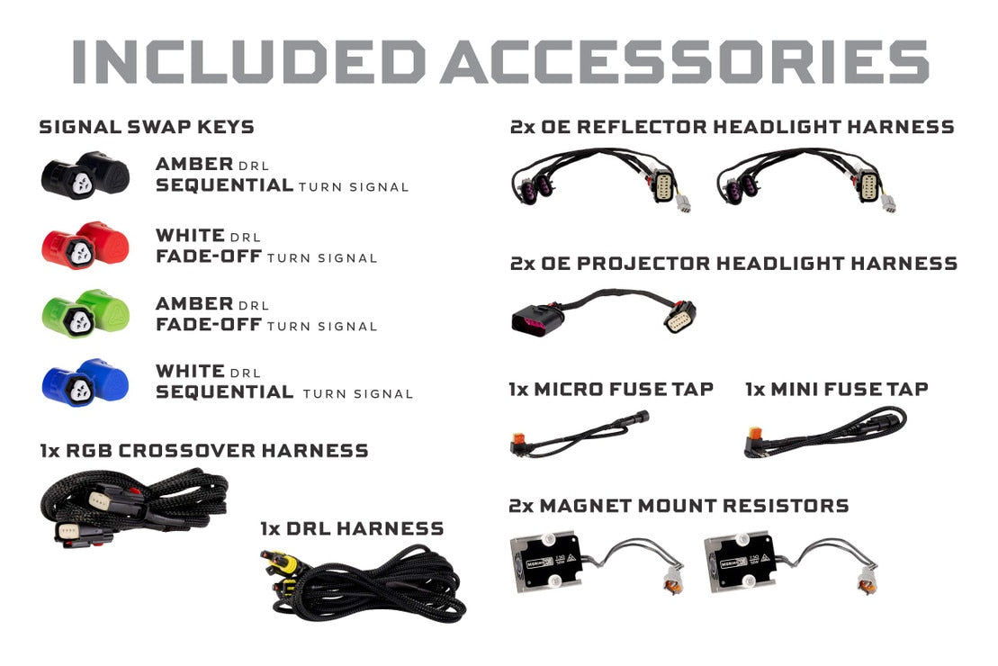 2009-2018 Dodge Ram XRGB EVO LED DRL Projector Headlights