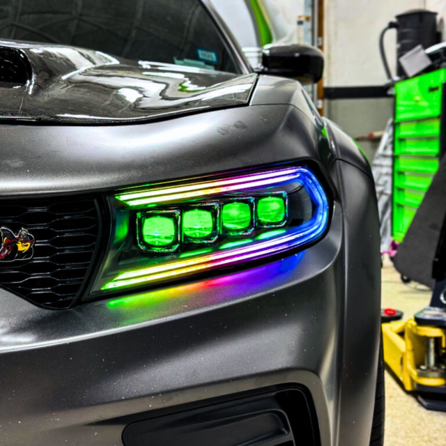 2015-2023 Dodge Charger Alpharex RGBW FLOW SERIES LED DRL Headlights