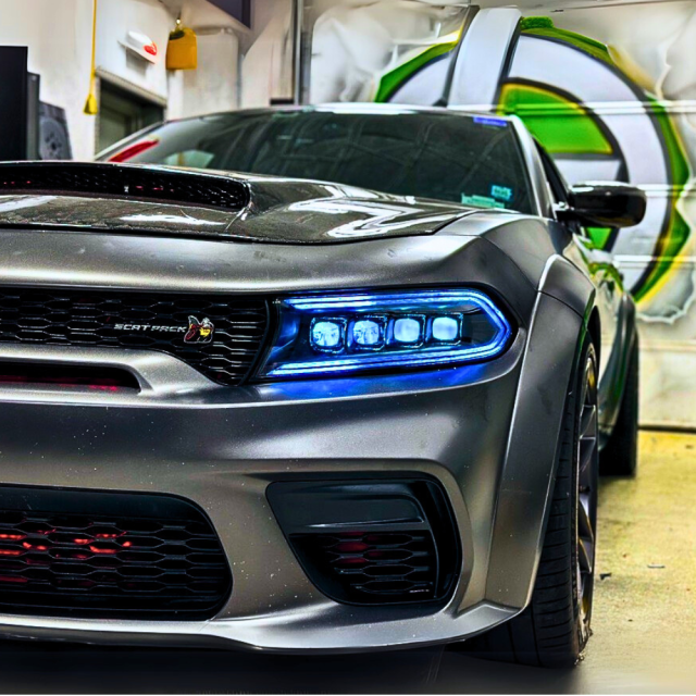 2015-2023 Dodge Charger Alpharex RGBW FLOW SERIES LED DRL Headlights