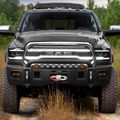 2013-2018 Dodge Ram White Amber LED DRL XBG Grill Light Assembly - AutoLEDTech.com