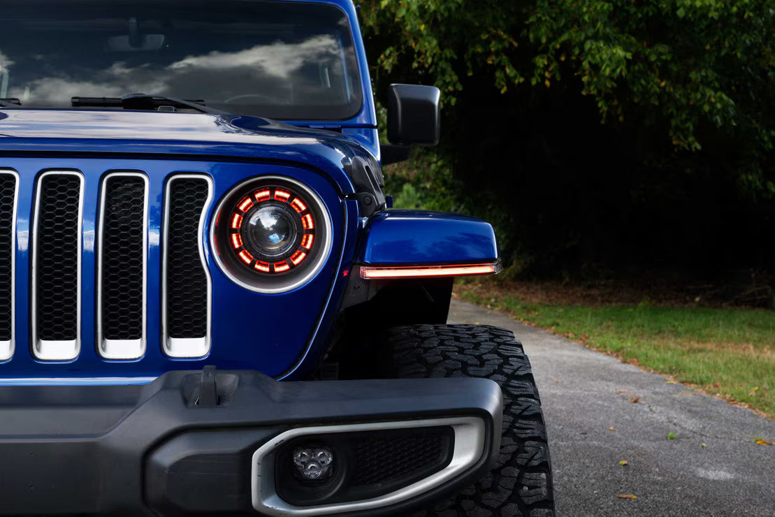 2020+ Jeep JL JT Wrangler Gladiator RGB LED Fender Flare Chop Kit