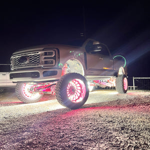 20 Row Pure White LED Wheel Ring Lights Kit