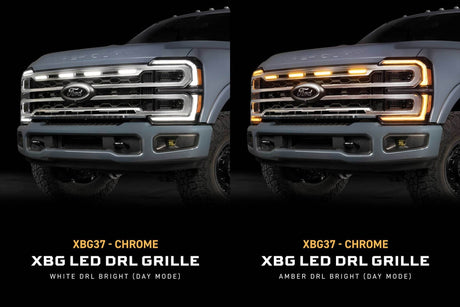 2023-2026+ Ford Super Duty White Amber LED XBG Grill Light Assembly - AutoLEDTech.com