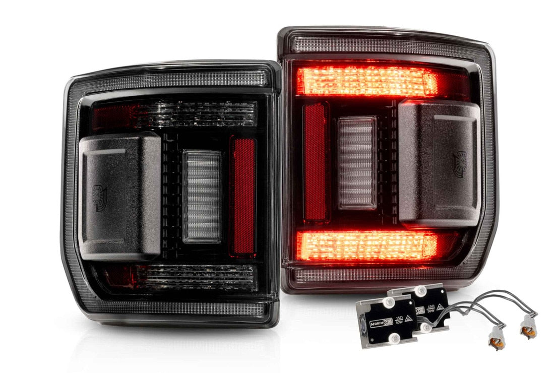 2020-2026+ Jeep Gladiator JT Smoked XB LED Tail Lights - Low Profile - AutoLEDTech.com