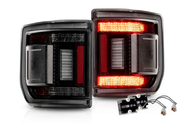 2020-2026+ Jeep Gladiator JT Smoked XB LED Tail Lights - Low Profile - AutoLEDTech.com