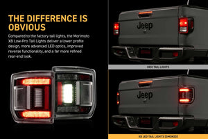 2020-2026+ Jeep Gladiator JT Smoked XB LED Tail Lights - Low Profile - AutoLEDTech.com