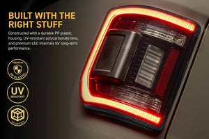 2020-2026+ Jeep Gladiator JT Smoked XB LED Tail Lights - Low Profile - AutoLEDTech.com