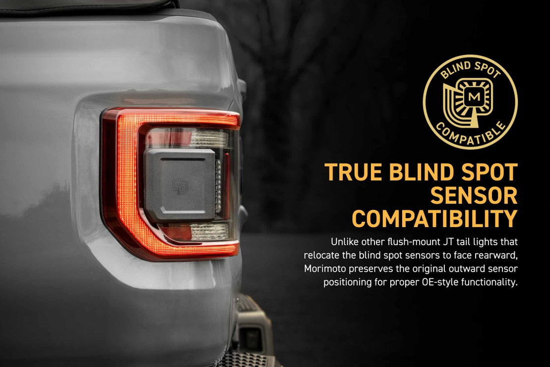 2020-2026+ Jeep Gladiator JT Smoked XB LED Tail Lights - Low Profile - AutoLEDTech.com
