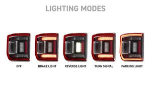 2020-2026+ Jeep Gladiator JT Smoked XB LED Tail Lights - Low Profile - AutoLEDTech.com
