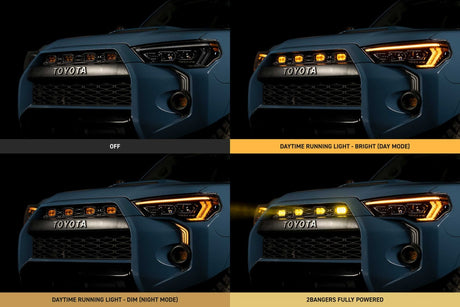 2014-2024 Toyota 4Runner Amber LED XBG DRL Grill Light Assembly - AutoLEDTech.com