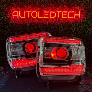 2014-2019 GMC Sierra HD RGBW Flow Series LED DRL Headlights