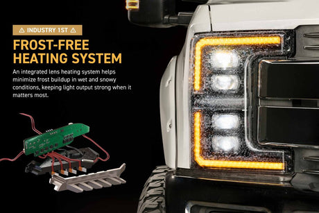 2017-2019 Ford Super Duty XB EVO LED DRL Projector Headlights - AutoLEDTech.com