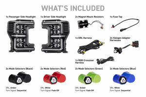 2017-2019 Ford Super Duty XRGB EVO LED DRL Projector Headlights - AutoLEDTech.com