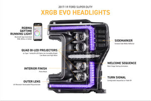 2017-2019 Ford Super Duty XRGB EVO LED DRL Projector Headlights - AutoLEDTech.com