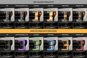 2017-2019 Ford Super Duty XRGB EVO LED DRL Projector Headlights - AutoLEDTech.com