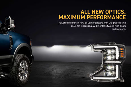 2020-2022 Ford Super Duty XB EVO LED DRL Projector Headlights - AutoLEDTech.com