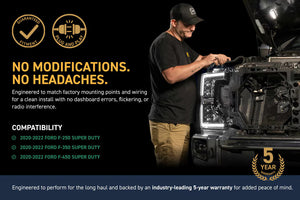 2020-2022 Ford Super Duty XB EVO LED DRL Projector Headlights - AutoLEDTech.com