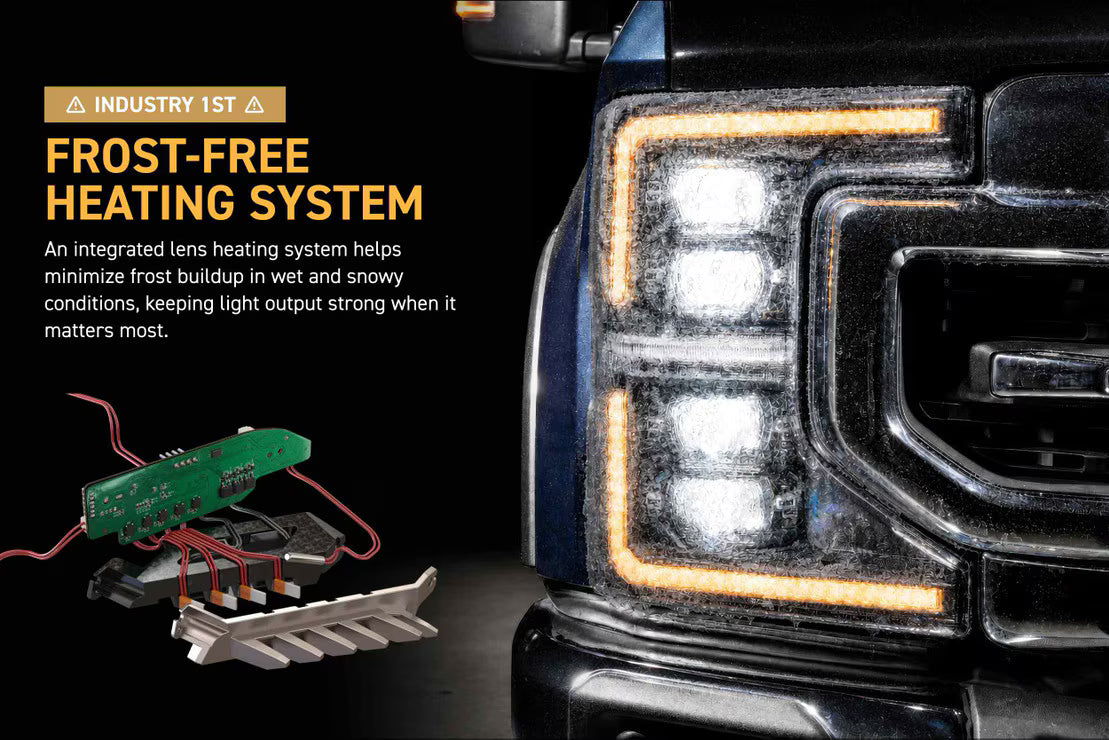 2020-2022 Ford Super Duty XB EVO LED DRL Projector Headlights - AutoLEDTech.com