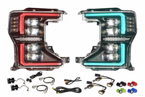 2020-2022 Ford Super Duty XRGB EVO LED DRL Projector Headlights - AutoLEDTech.com