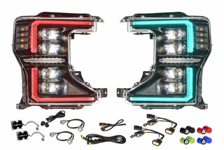 2020-2022 Ford Super Duty XRGB EVO LED DRL Projector Headlights - AutoLEDTech.com